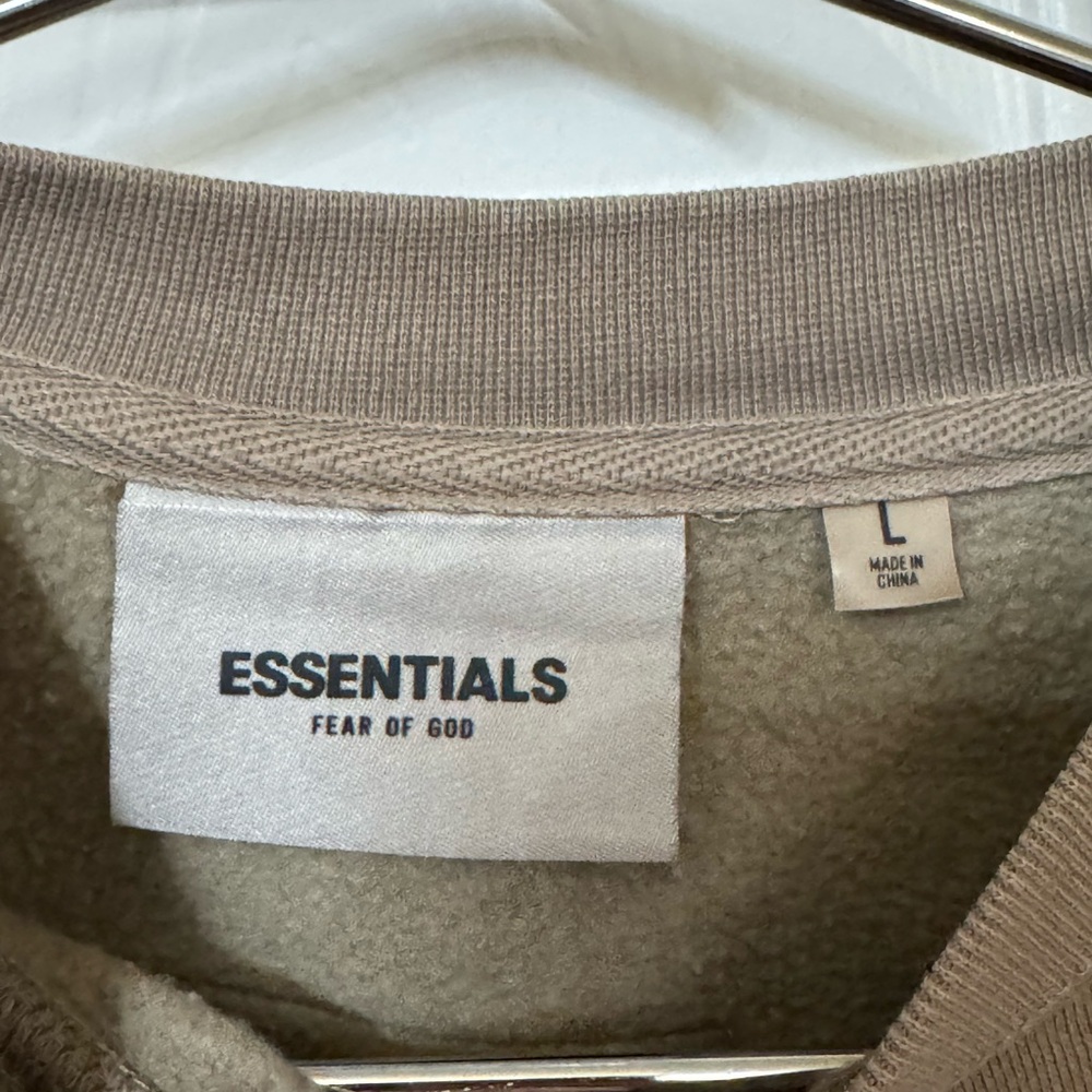 Fear of God Essentials Crewneck High End Tan Streetwear Youth Girls L - Picture 4 of 7
